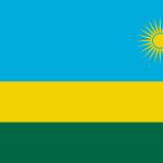 National flag of Rwanda. Symbol african state in proportion correctly and official colors. Patriotic sign East Africa country. Vector icon illustration